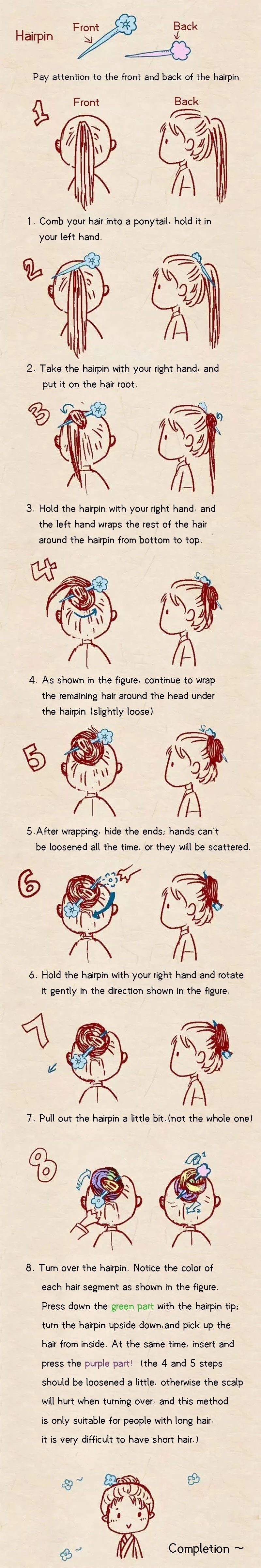 Simple Beautiful Hanfu Hairstyle for Boys&Girls