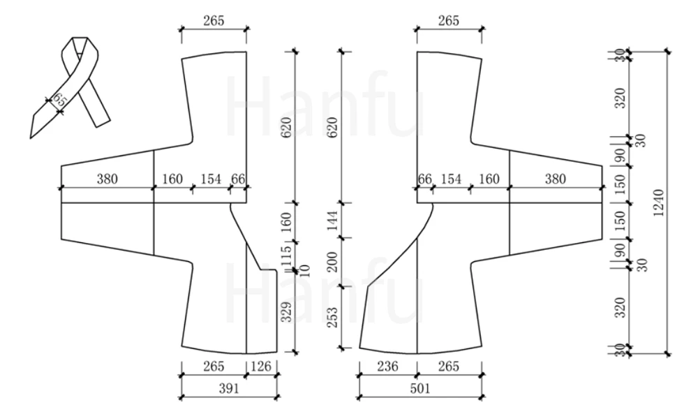 Hanfu Making(1) - Zhongyi Cutting & Sewing Patterns