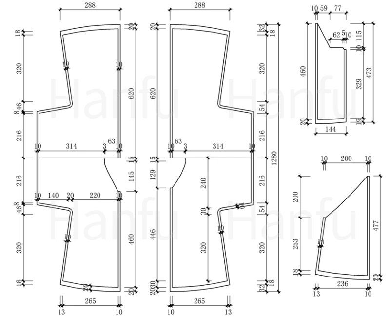 Hanfu Making(1) - Zhongyi Cutting & Sewing Patterns