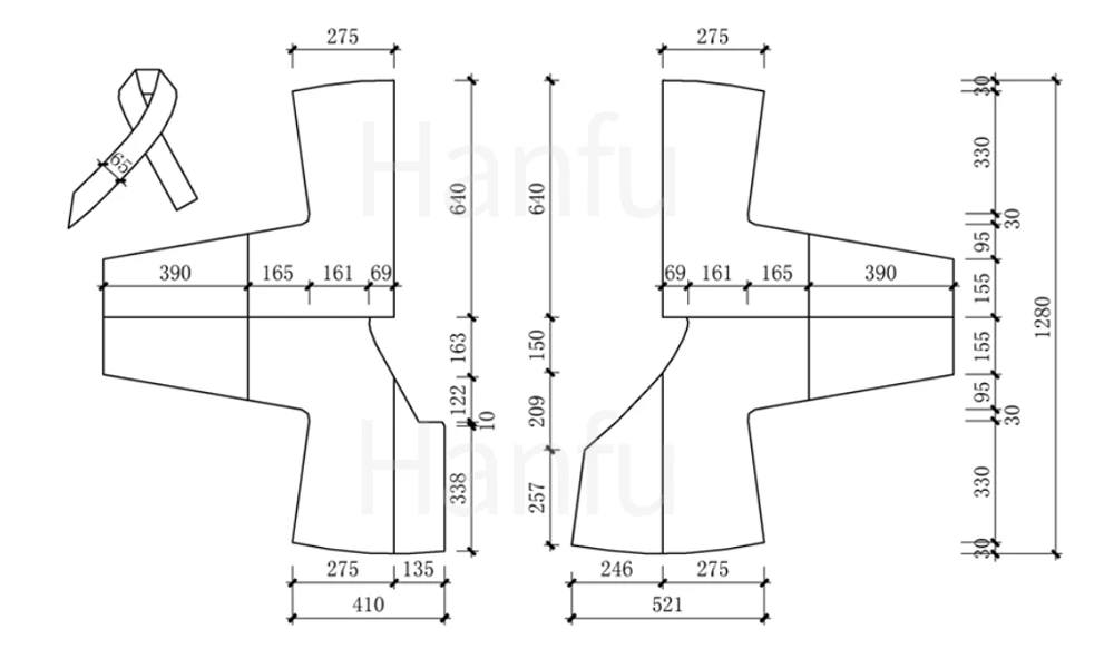 Hanfu Making(1) - Zhongyi Cutting & Sewing Patterns