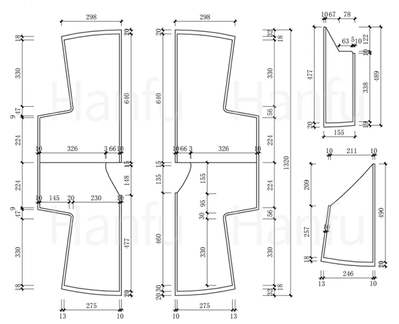Hanfu Making(1) - Zhongyi Cutting & Sewing Patterns