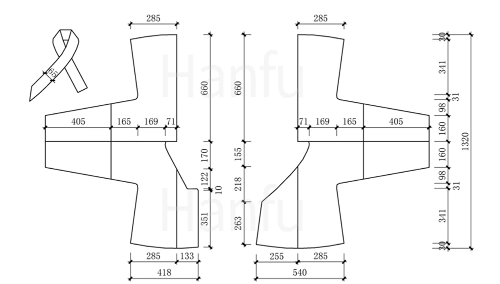 Hanfu Making(1) - Zhongyi Cutting & Sewing Patterns