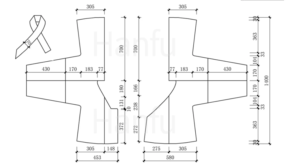 Hanfu Making(1) - Zhongyi Cutting & Sewing Patterns