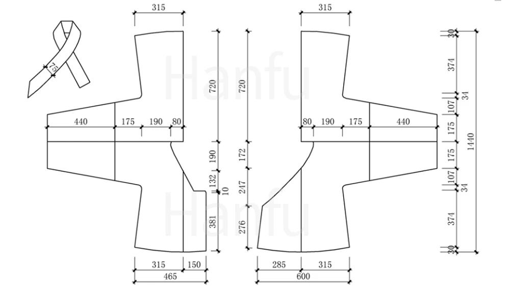 Hanfu Making(1) - Zhongyi Cutting & Sewing Patterns