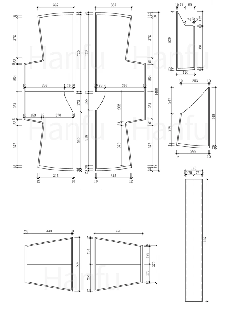 Hanfu Making(1) - Zhongyi Cutting & Sewing Patterns
