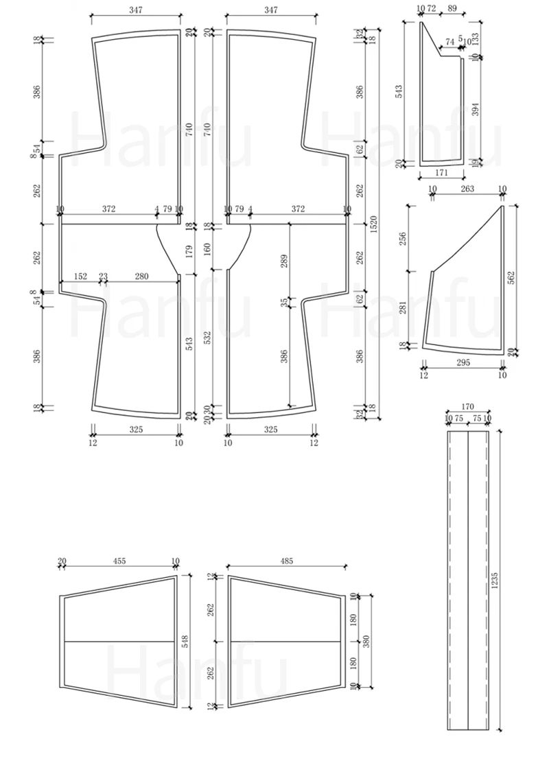 Hanfu Making(1) - Zhongyi Cutting & Sewing Patterns