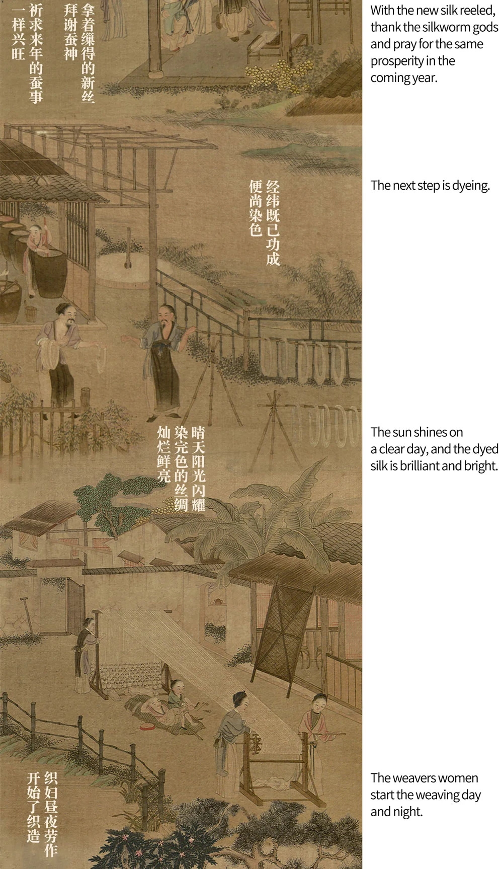 A Long Painting about Chinese Silk Production