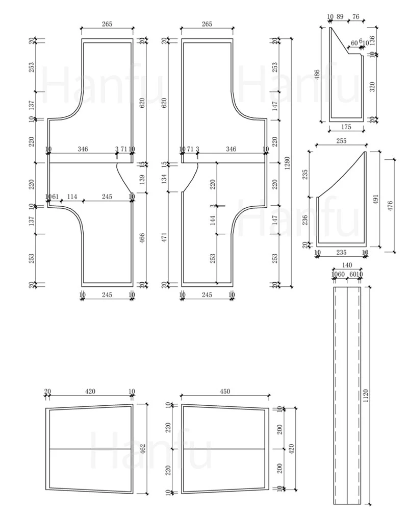 Hanfu Making(3) - Ruqun Cutting & Sewing Patterns