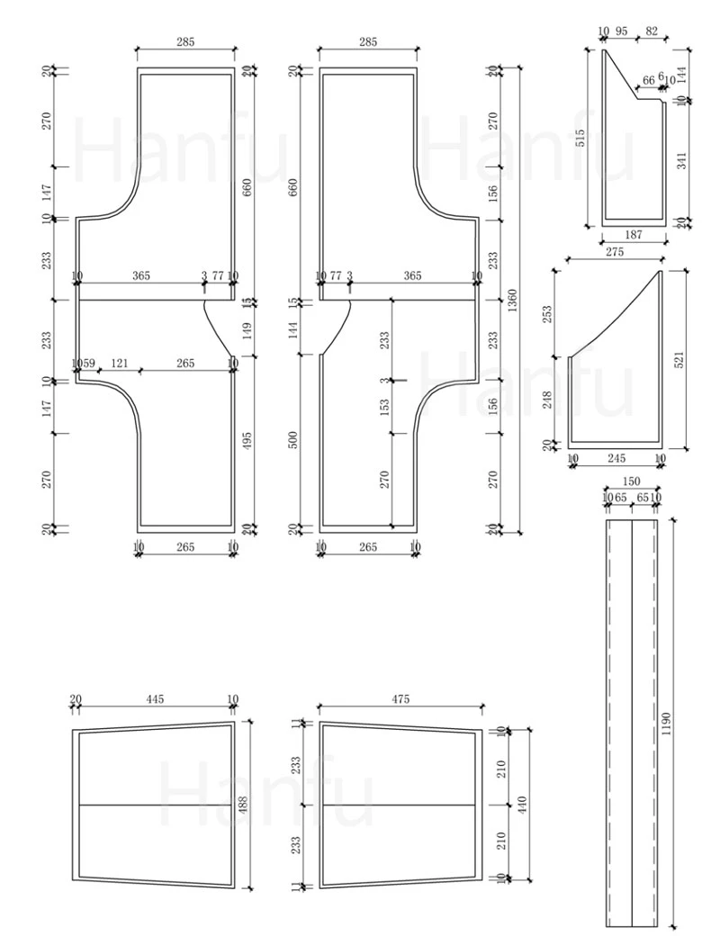 Hanfu Making(3) - Ruqun Cutting & Sewing Patterns