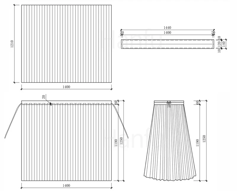 Hanfu Making(3) - Ruqun Cutting & Sewing Patterns