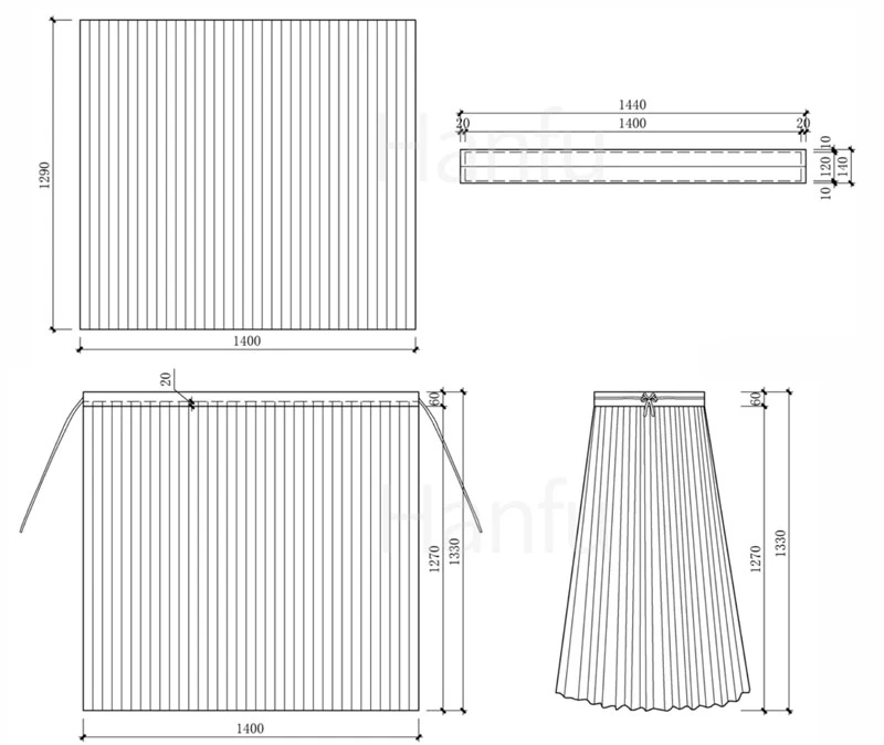 Hanfu Making(3) - Ruqun Cutting & Sewing Patterns