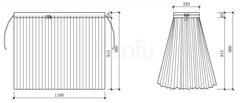 Hanfu Making(3) - Ruqun Cutting & Sewing Patterns