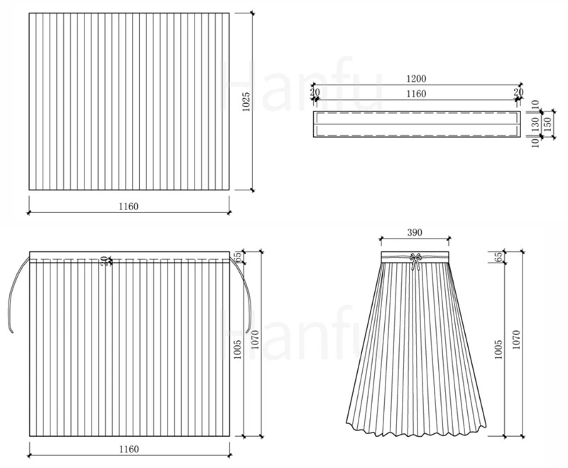 Hanfu Making(3) - Ruqun Cutting & Sewing Patterns