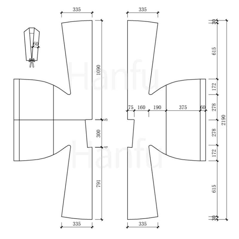Hanfu Making(4) - Beizi Cutting & Sewing Patterns