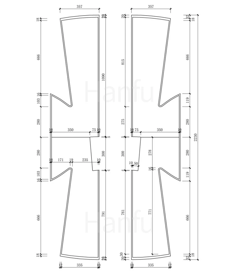Hanfu Making(4) - Beizi Cutting & Sewing Patterns