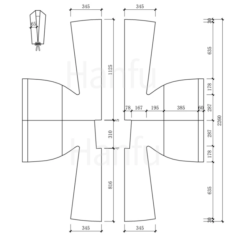 Hanfu Making(4) - Beizi Cutting & Sewing Patterns