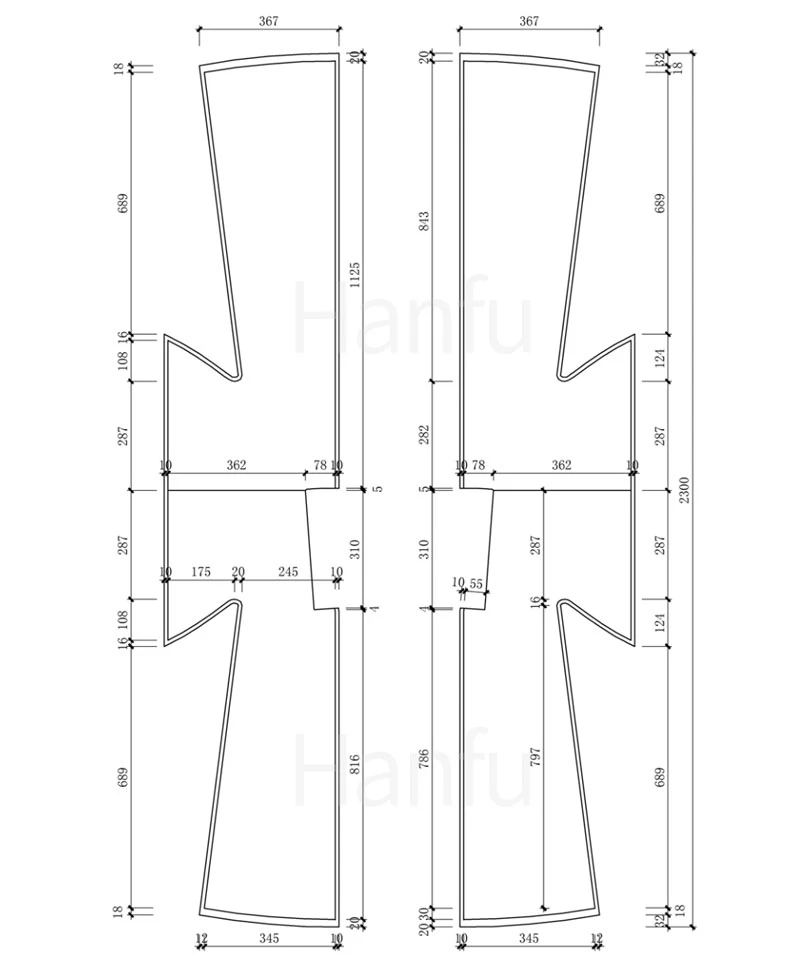 Hanfu Making(4) - Beizi Cutting & Sewing Patterns