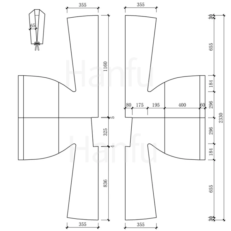 Hanfu Making(4) - Beizi Cutting & Sewing Patterns