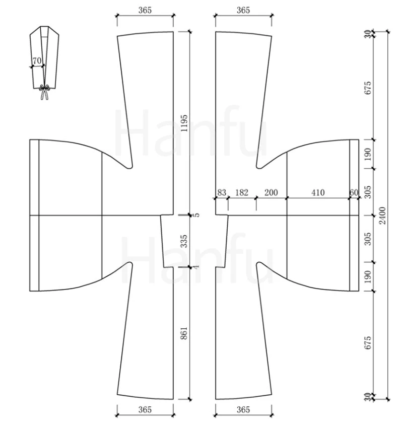 Hanfu Making(4) - Beizi Cutting & Sewing Patterns