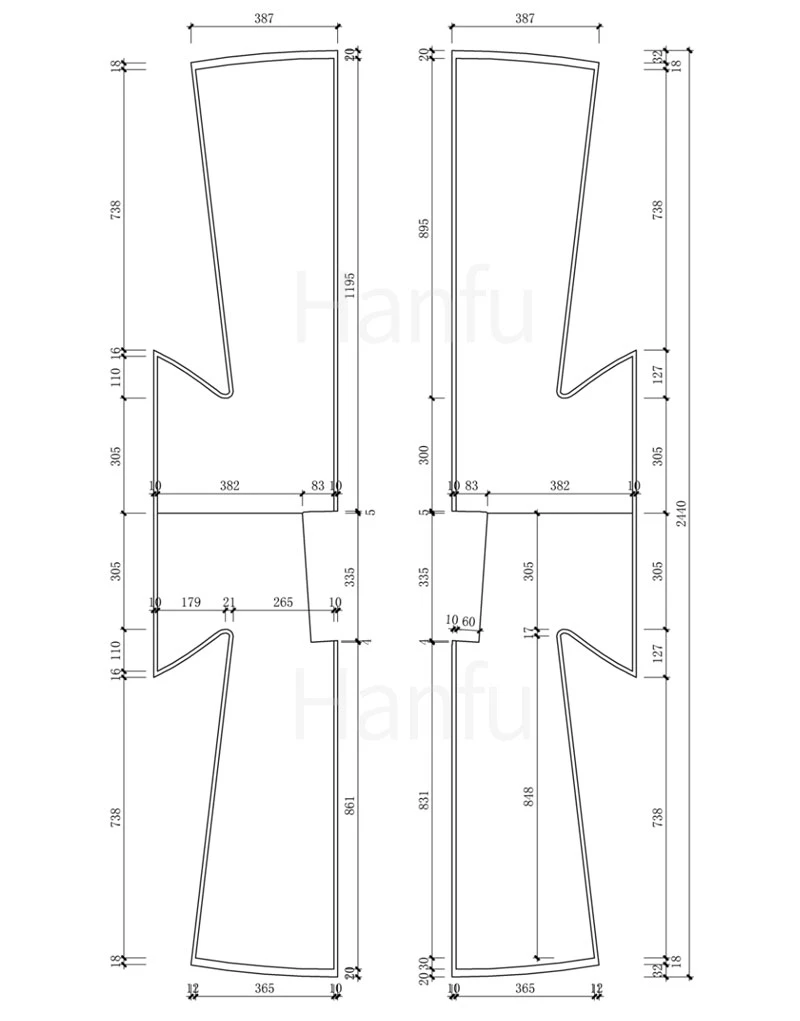 Hanfu Making(4) - Beizi Cutting & Sewing Patterns
