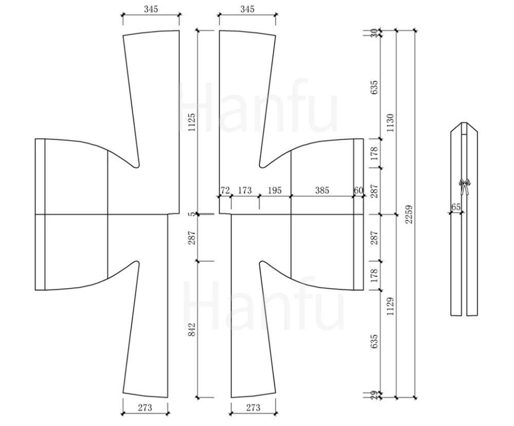 Hanfu Making(4) - Beizi Cutting & Sewing Patterns