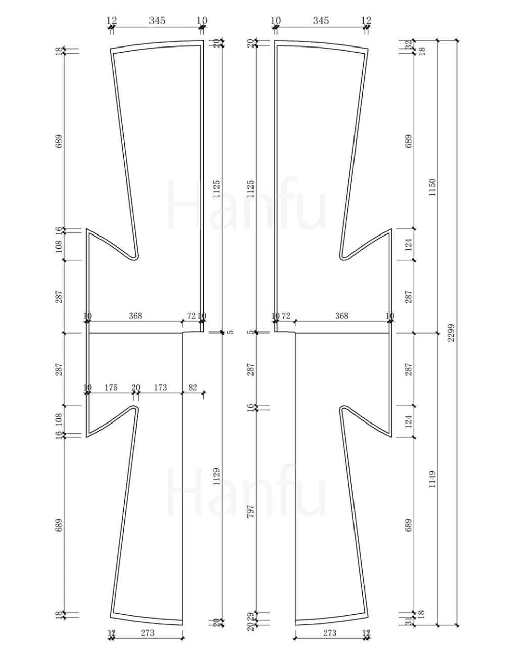 Hanfu Making(4) - Beizi Cutting & Sewing Patterns