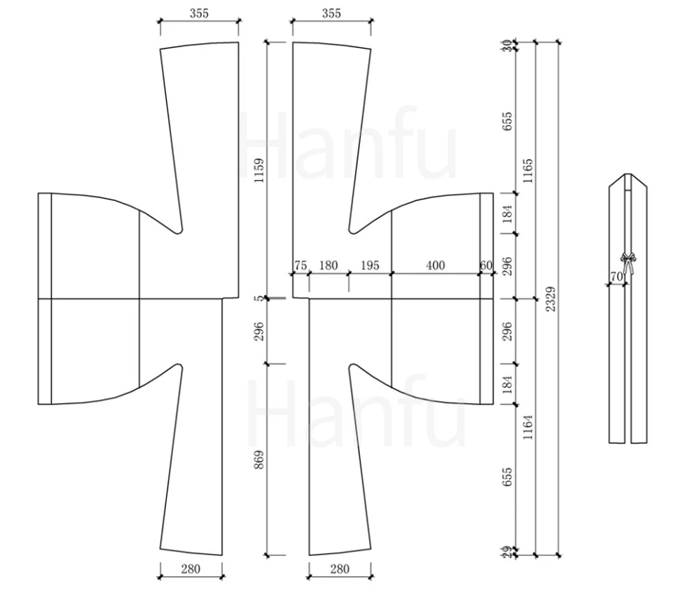 Hanfu Making(4) - Beizi Cutting & Sewing Patterns