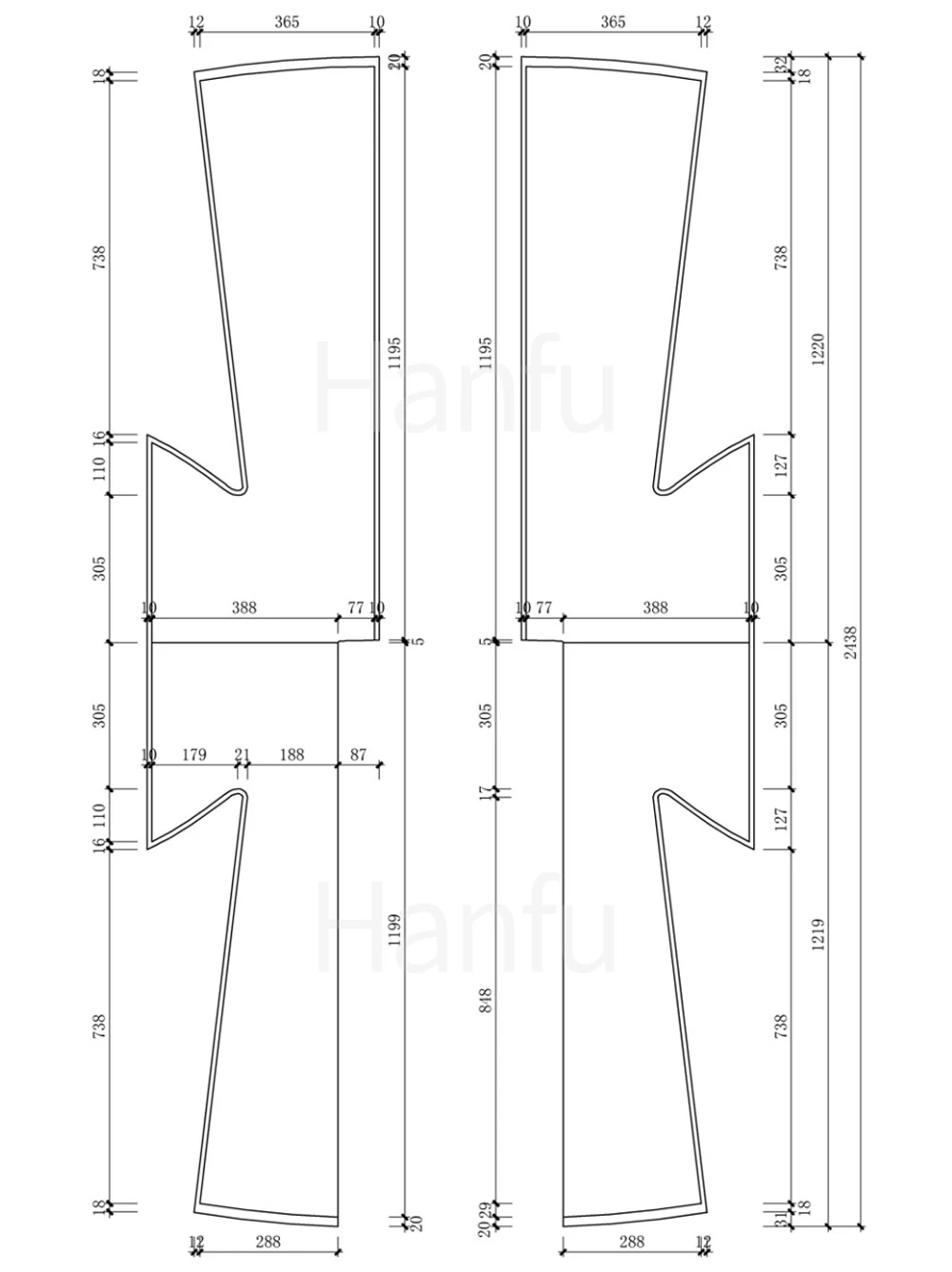 Hanfu Making(4) - Beizi Cutting & Sewing Patterns