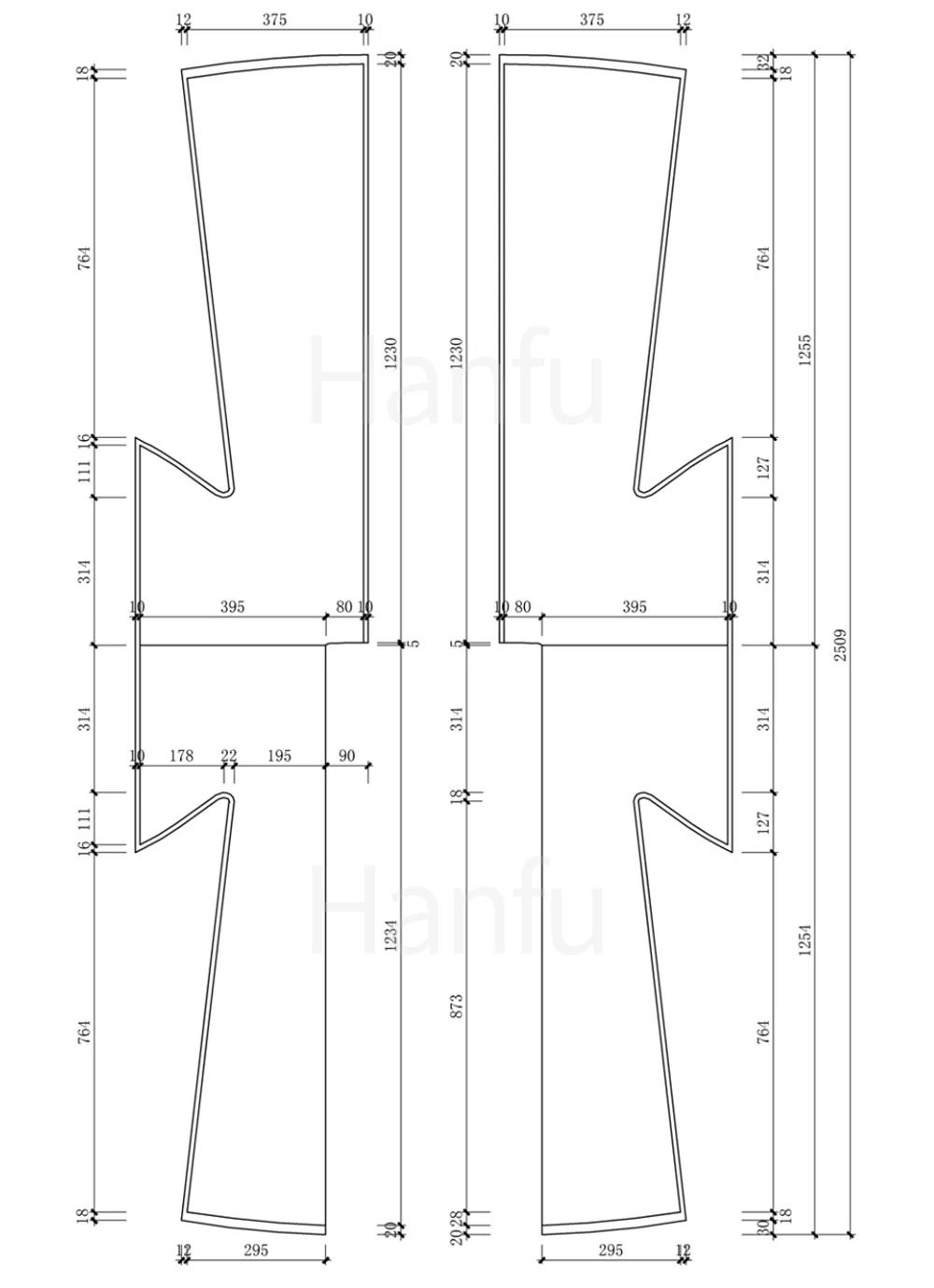 Hanfu Making(4) - Beizi Cutting & Sewing Patterns