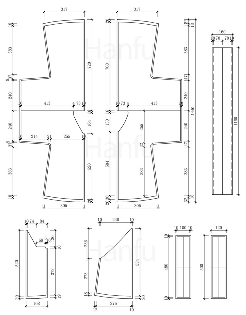 Hanfu Making(7) - Banbi Cutting & Sewing Patterns
