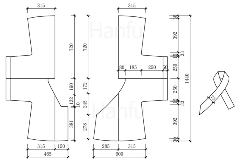 Hanfu Making(7) - Banbi Cutting & Sewing Patterns