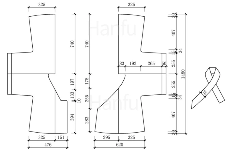 Hanfu Making(7) - Banbi Cutting & Sewing Patterns
