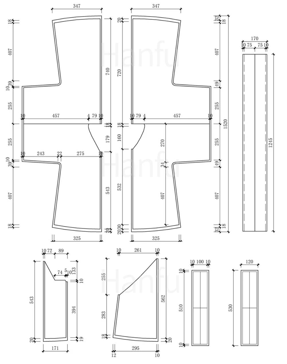 Hanfu Making(7) - Banbi Cutting & Sewing Patterns