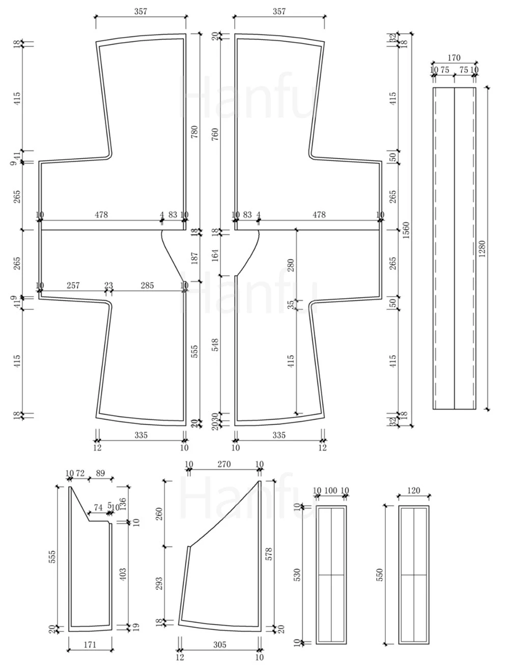 Hanfu Making(7) - Banbi Cutting & Sewing Patterns