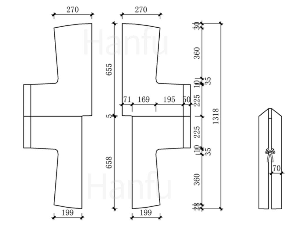 Hanfu Making(7) - Banbi Cutting & Sewing Patterns