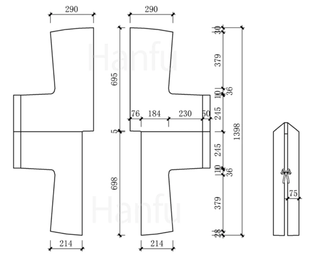 Hanfu Making(7) - Banbi Cutting & Sewing Patterns