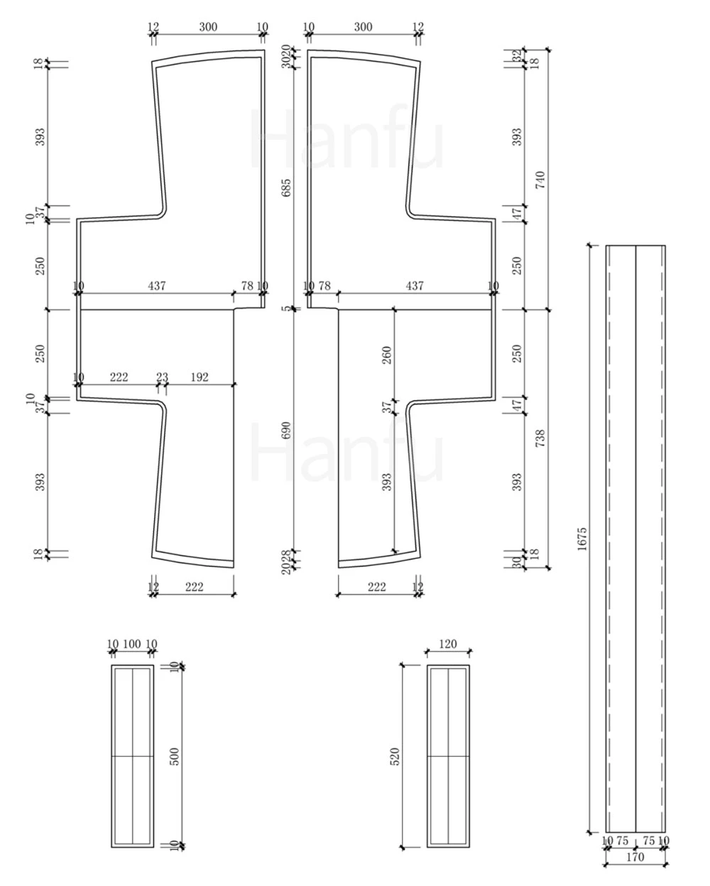 Hanfu Making(7) - Banbi Cutting & Sewing Patterns