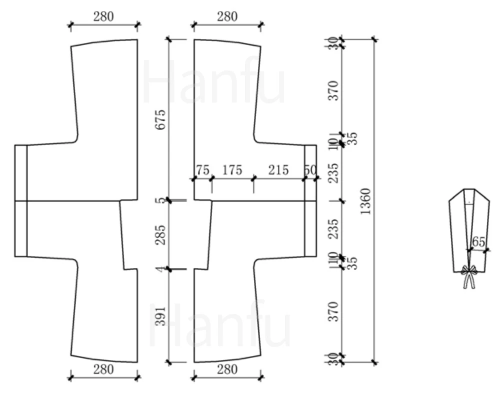 Hanfu Making(7) - Banbi Cutting & Sewing Patterns