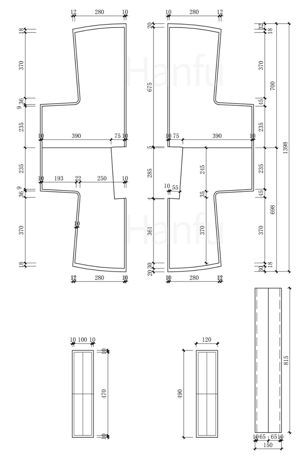 Hanfu Making(7) - Banbi Cutting & Sewing Patterns
