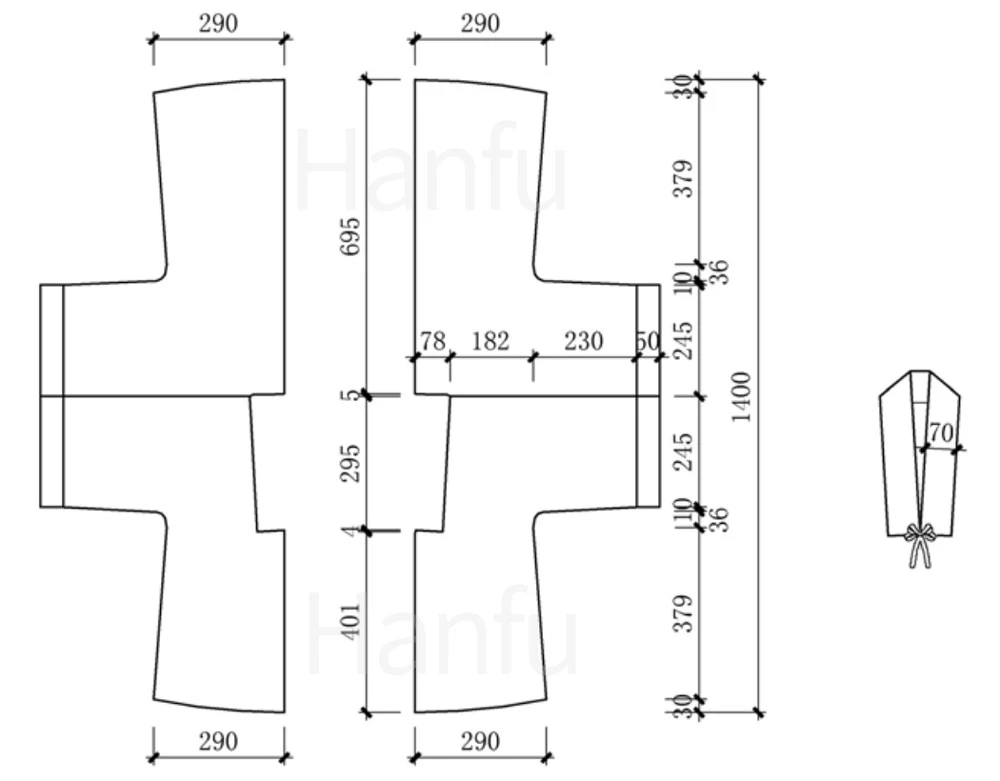 Hanfu Making(7) - Banbi Cutting & Sewing Patterns