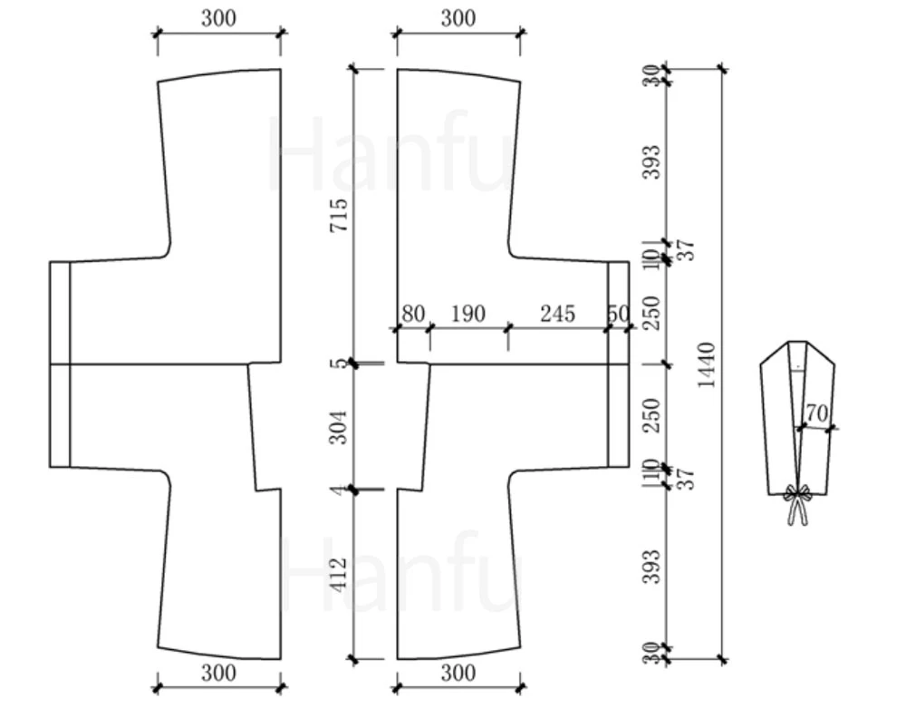 Hanfu Making(7) - Banbi Cutting & Sewing Patterns
