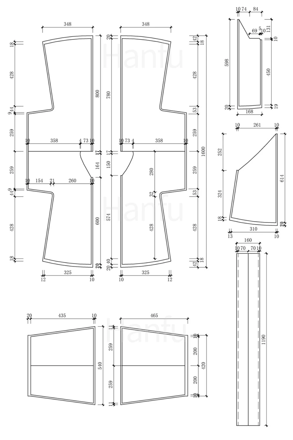 Hanfu Making(8) - Shuhe Cutting & Sewing Patterns