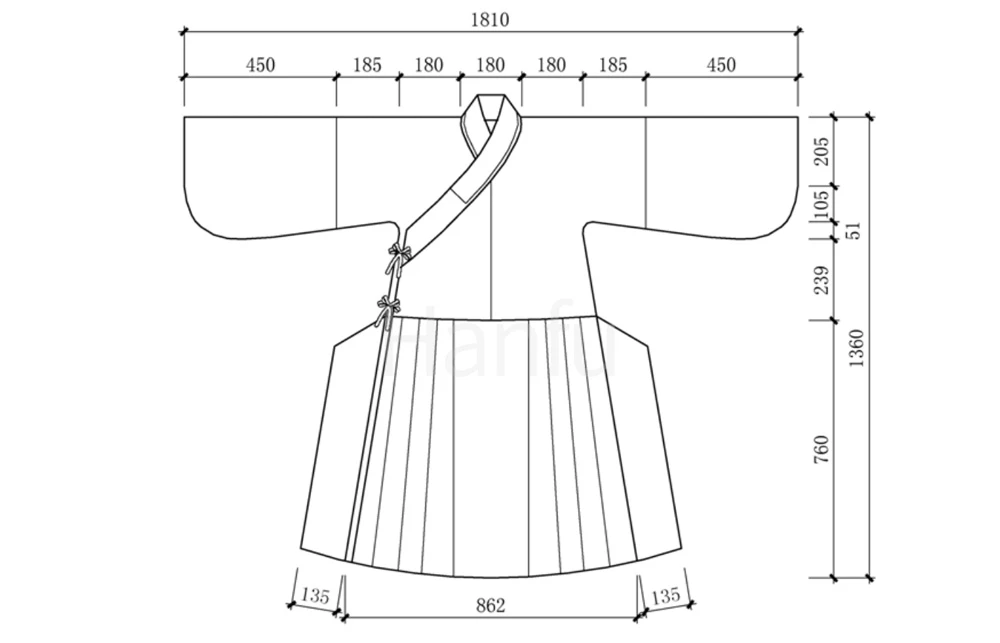 Hanfu Making(12) - Yisan Cutting & Sewing Patterns