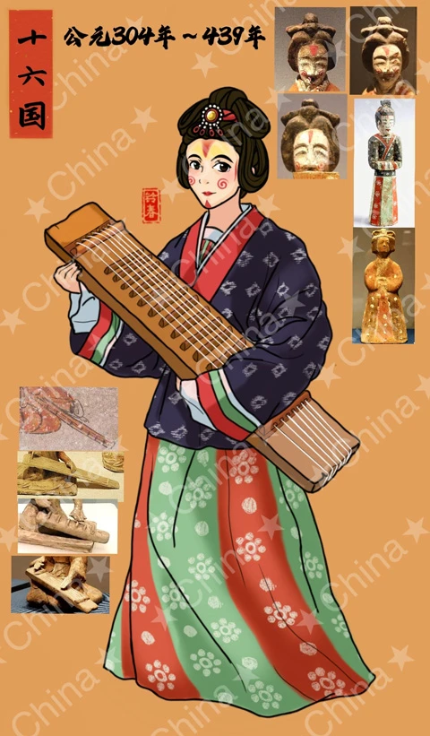 Ancient Chinese Women’s Hanfu Attire Illustrations