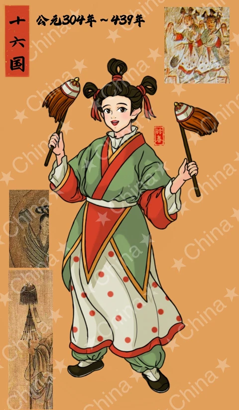 Ancient Chinese Women’s Hanfu Attire Illustrations