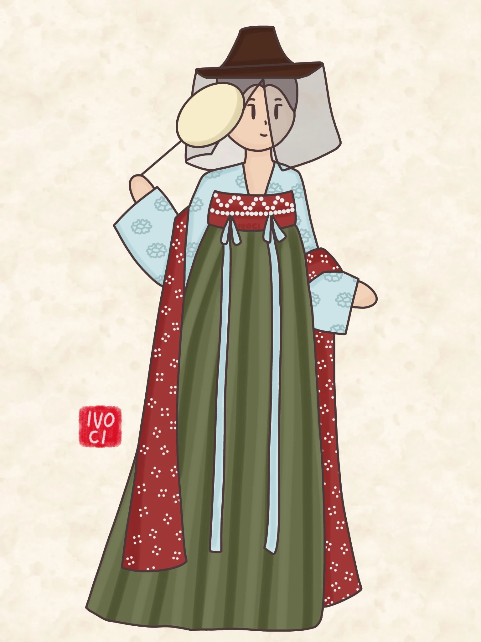 ivoci-Weimao 帷帽, Chinese Clothing Hanfu Face Veil-1_1_circle_Z20SA39705