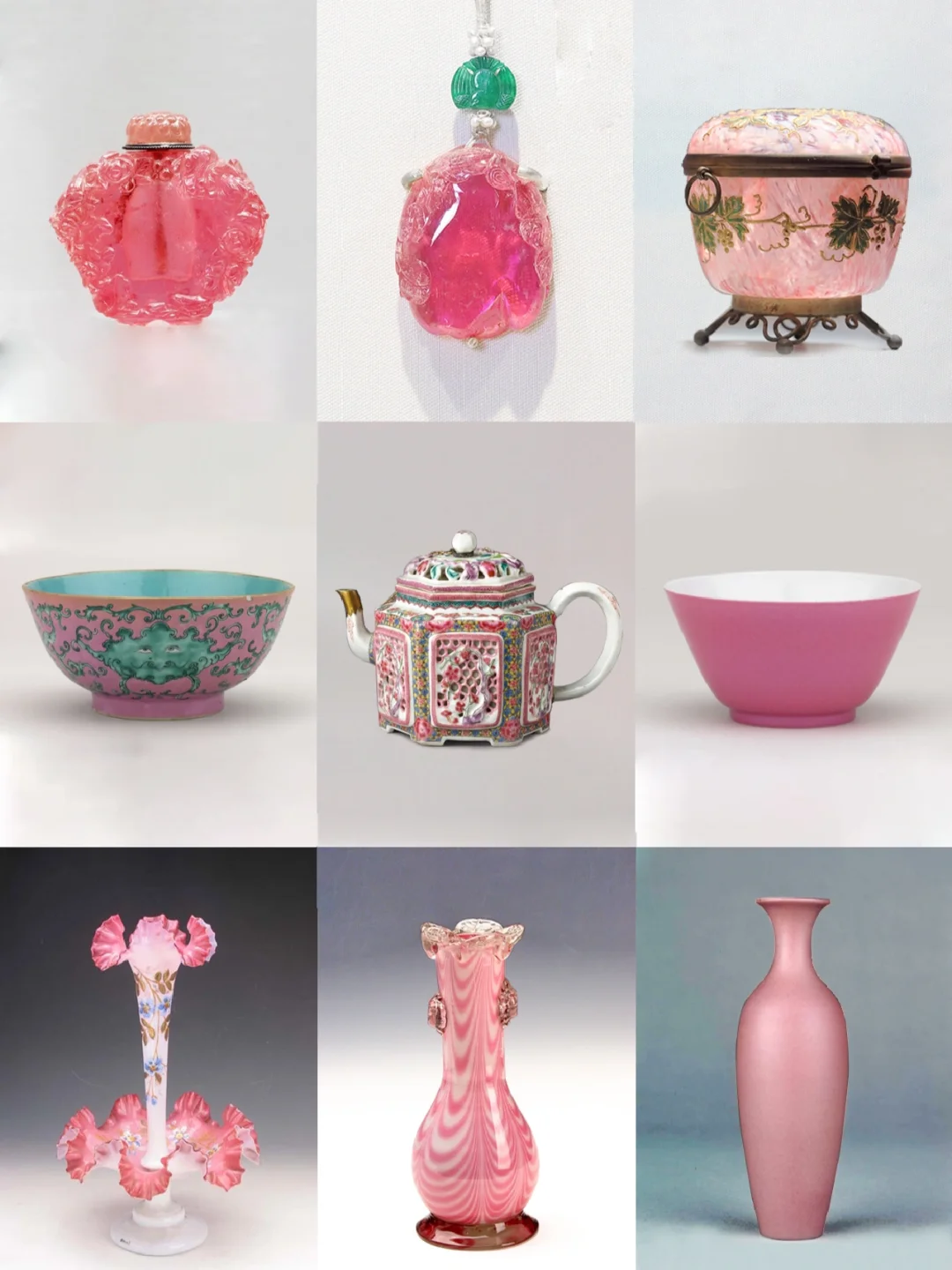 Li Xian's Pink Round-Collar Robe in Guo Se Fang Hua