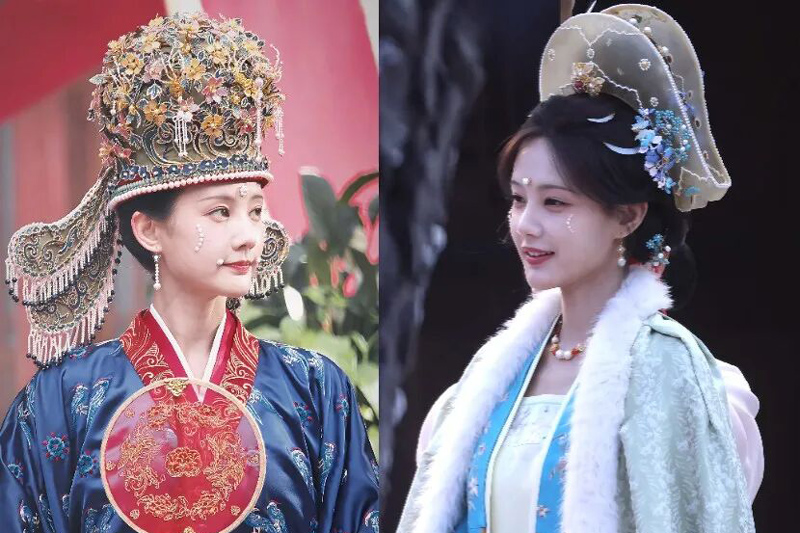 Song Pearl Face Decor Seen in Period Drama Jin Zhi