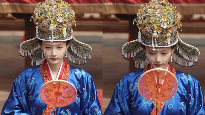 Song Pearl Face Decor Seen in Period Drama Jin Zhi