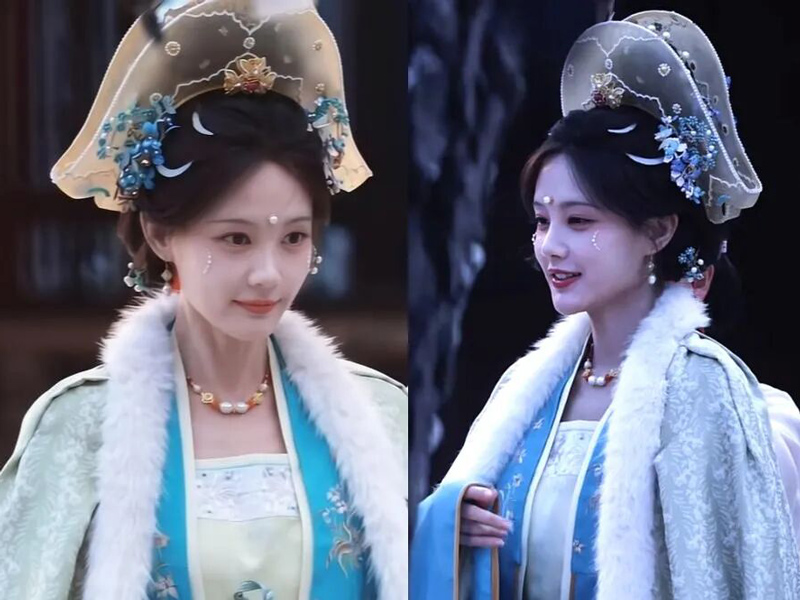 Song Pearl Face Decor Seen in Period Drama Jin Zhi